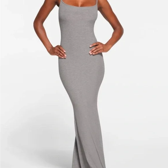 Skims Elegant Gray Maxi Dress - Picture 1 of 10